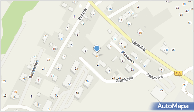 Kamieniec Wrocławski, Graniczna, 6, mapa Kamieniec Wrocławski