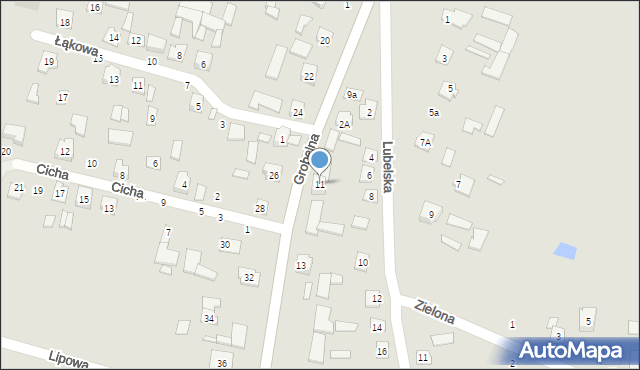 Kamionka, Grobelna, 11, mapa Kamionka