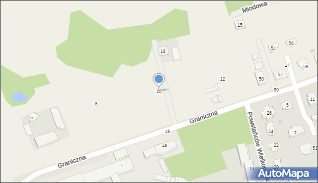 Karbowo, Graniczna, 10, mapa Karbowo
