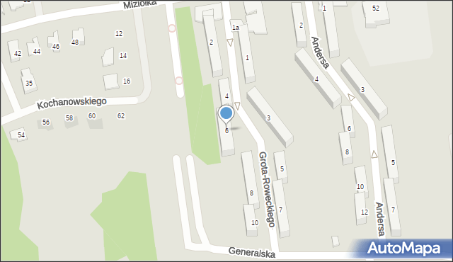 Karczew, Grota-Roweckiego Stefana, gen., 6, mapa Karczew