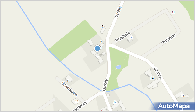 Karczów, Grobla, 3, mapa Karczów