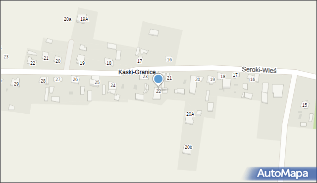 Kaski, Graniczna, 22, mapa Kaski