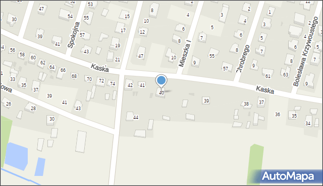 Kaski, Graniczna, 40, mapa Kaski