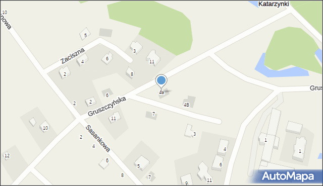 Katarzynki, Gruszczyńska, 4a, mapa Katarzynki