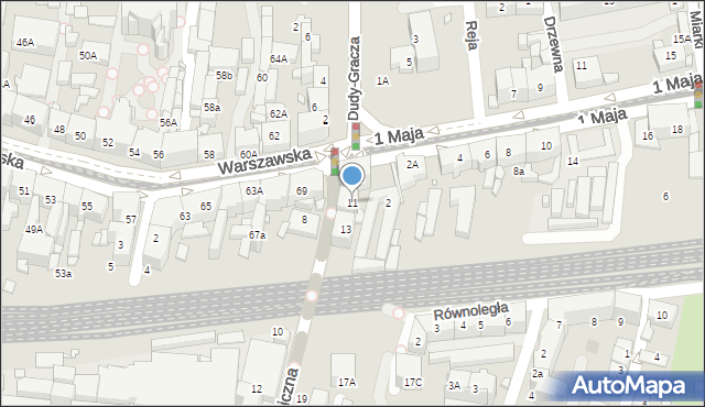 Katowice, Graniczna, 11, mapa Katowic