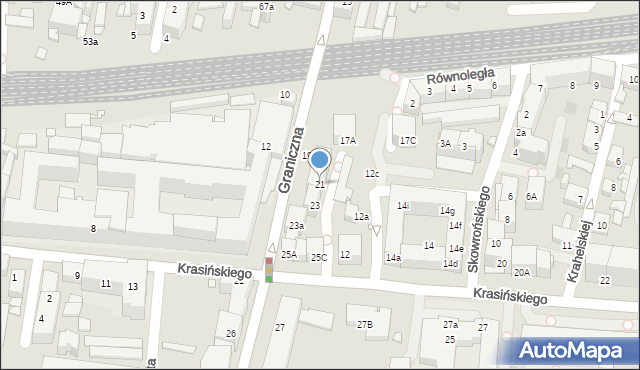 Katowice, Graniczna, 21, mapa Katowic