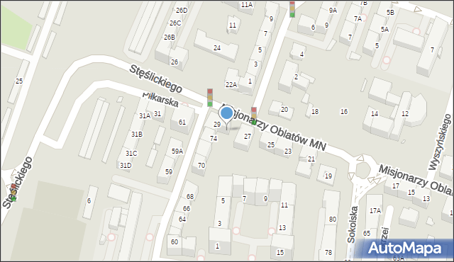 Katowice, Grażyńskiego Michała, 19, mapa Katowic