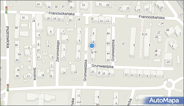 Katowice, Grunwaldzka, 4, mapa Katowic