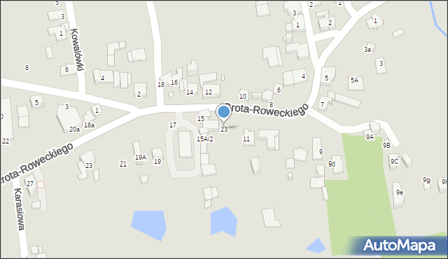 Katowice, Grota-Roweckiego Stefana, gen., 13, mapa Katowic