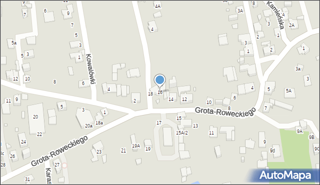 Katowice, Grota-Roweckiego Stefana, gen., 16, mapa Katowic