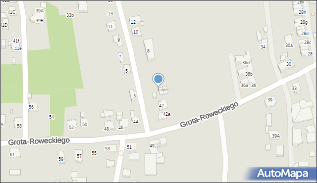 Katowice, Grota-Roweckiego Stefana, gen., 42d, mapa Katowic