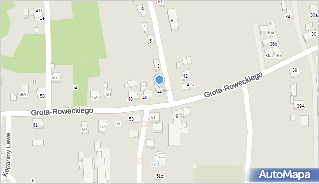 Katowice, Grota-Roweckiego Stefana, gen., 44, mapa Katowic