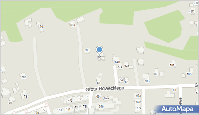 Katowice, Grota-Roweckiego Stefana, gen., 66, mapa Katowic