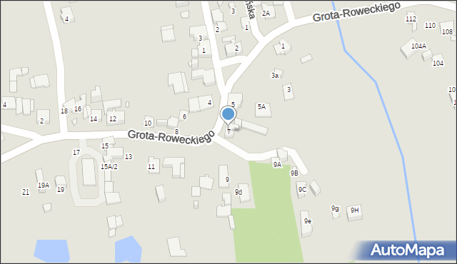 Katowice, Grota-Roweckiego Stefana, gen., 7, mapa Katowic