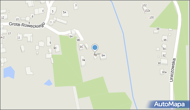 Katowice, Grota-Roweckiego Stefana, gen., 9g, mapa Katowic