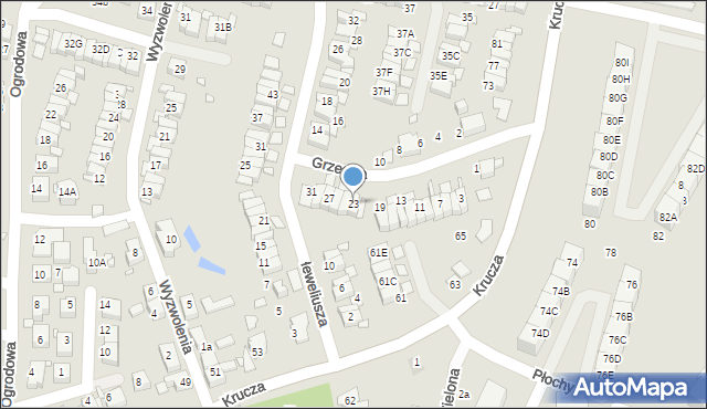 Katowice, Grzesika Karola, 23, mapa Katowic