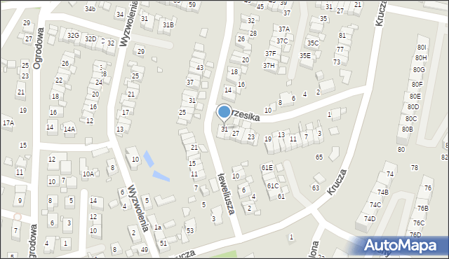 Katowice, Grzesika Karola, 31, mapa Katowic