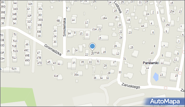 Katowice, Gromadzka, 20, mapa Katowic