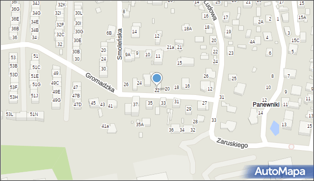 Katowice, Gromadzka, 22, mapa Katowic