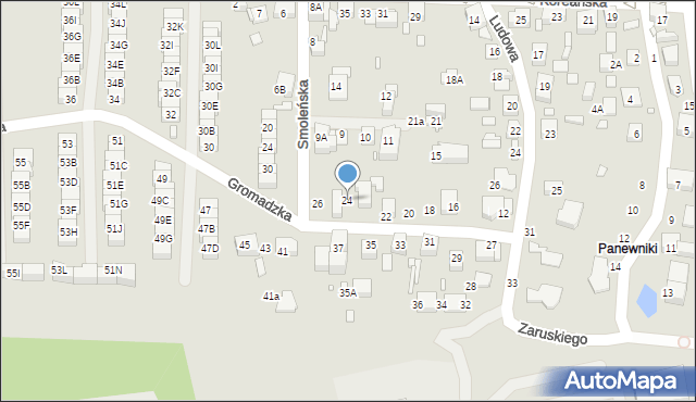 Katowice, Gromadzka, 24, mapa Katowic