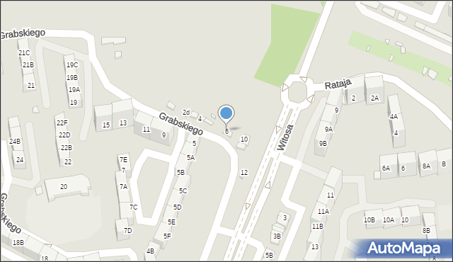 Katowice, Grabskiego Władysława, 6, mapa Katowic