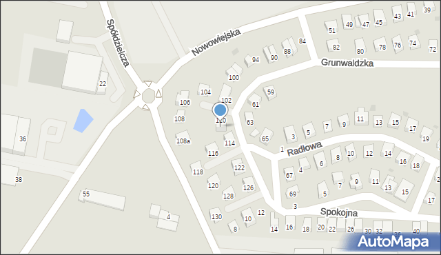 Kąty Wrocławskie, Grunwaldzka, 112, mapa Kąty Wrocławskie