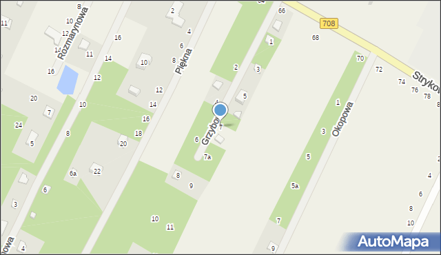Kębliny, Grzybowa, 7, mapa Kębliny