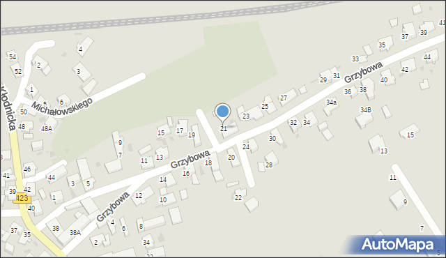 Kędzierzyn-Koźle, Grzybowa, 21, mapa Kędzierzyna-Koźle