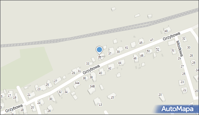 Kędzierzyn-Koźle, Grzybowa, 35, mapa Kędzierzyna-Koźle