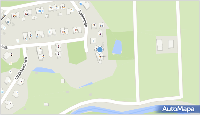 Kędzierzyn-Koźle, Grabowa, 5, mapa Kędzierzyna-Koźle