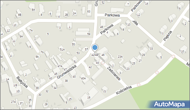 Kędzierzyn-Koźle, Grunwaldzka, 42/44, mapa Kędzierzyna-Koźle