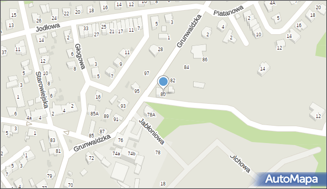 Kędzierzyn-Koźle, Grunwaldzka, 80, mapa Kędzierzyna-Koźle