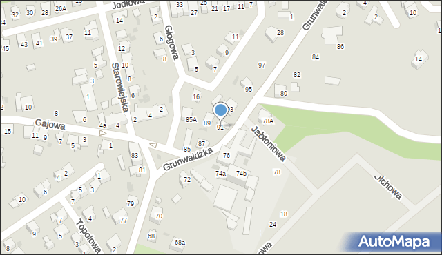 Kędzierzyn-Koźle, Grunwaldzka, 91, mapa Kędzierzyna-Koźle