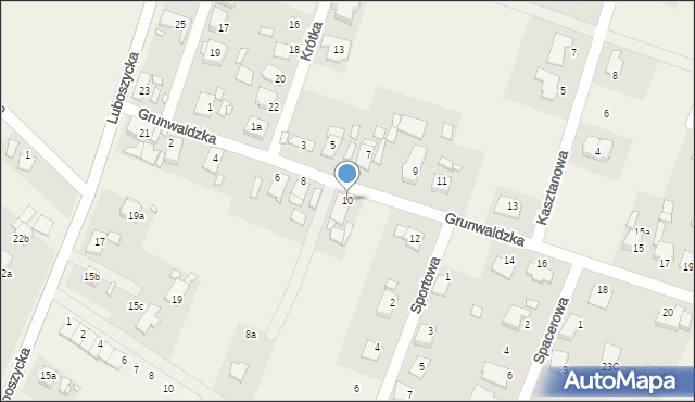 Kępa, Grunwaldzka, 10, mapa Kępa