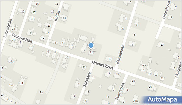 Kępa, Grunwaldzka, 11, mapa Kępa
