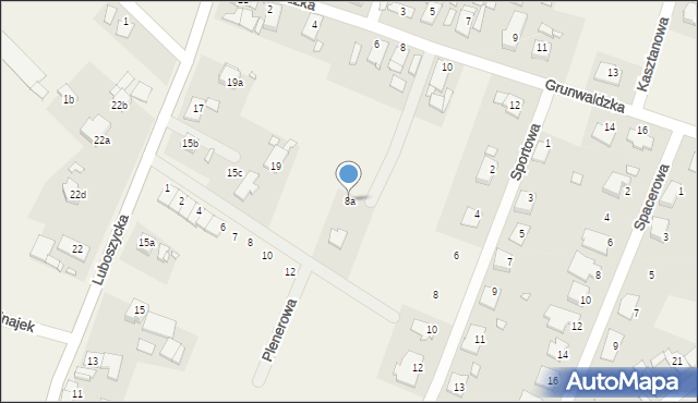 Kępa, Grunwaldzka, 8a, mapa Kępa