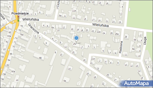 Kępno, Graniczna, 15d, mapa Kępno