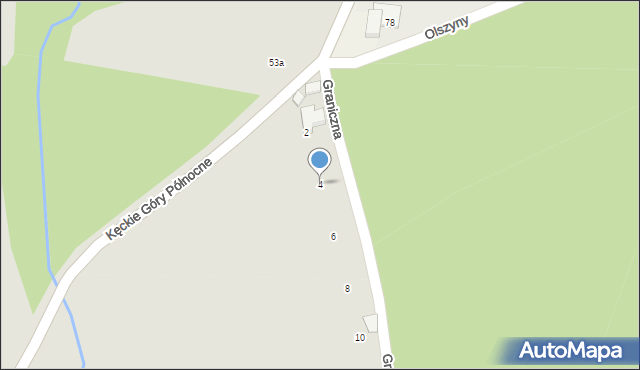 Kęty, Graniczna, 4, mapa Kęty