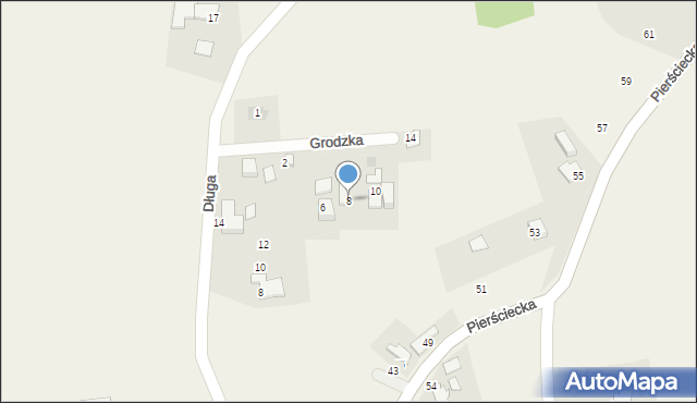 Kiczyce, Grodzka, 8, mapa Kiczyce