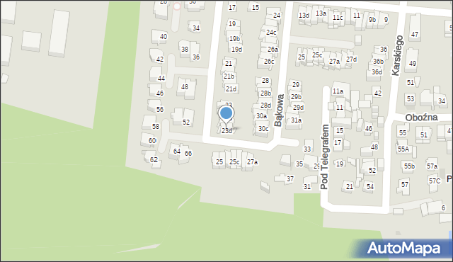 Kielce, Grenadierów, 23d, mapa Kielc