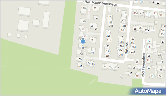 Kielce, Grenadierów, 56, mapa Kielc