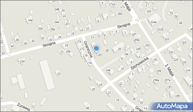 Kielce, Graniczna, 30a, mapa Kielc