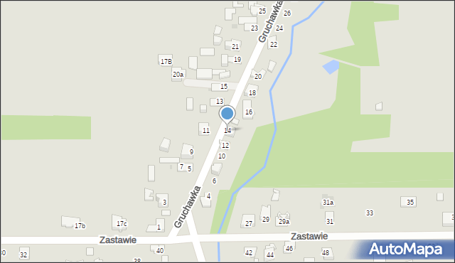 Kielce, Gruchawka, 14, mapa Kielc