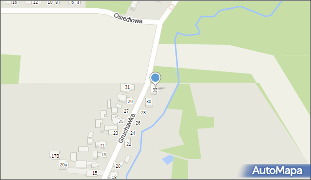 Kielce, Gruchawka, 32, mapa Kielc