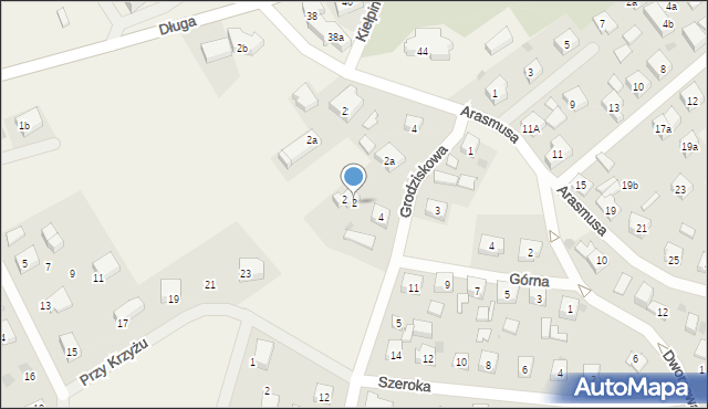 Kiełpino, Grodziskowa, 2, mapa Kiełpino