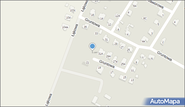 Kłodawa, Gruntowa, 33a, mapa Kłodawa