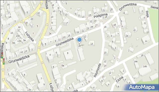 Kłodzko, Grunwaldzka, 10, mapa Kłodzka