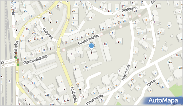 Kłodzko, Grunwaldzka, 8, mapa Kłodzka