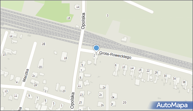 Kluczbork, Grota-Roweckiego Stefana, gen., 4, mapa Kluczbork