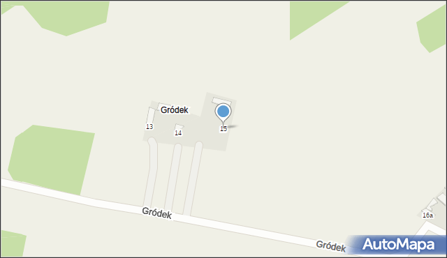 Kluczyce, Gródek, 15, mapa Kluczyce